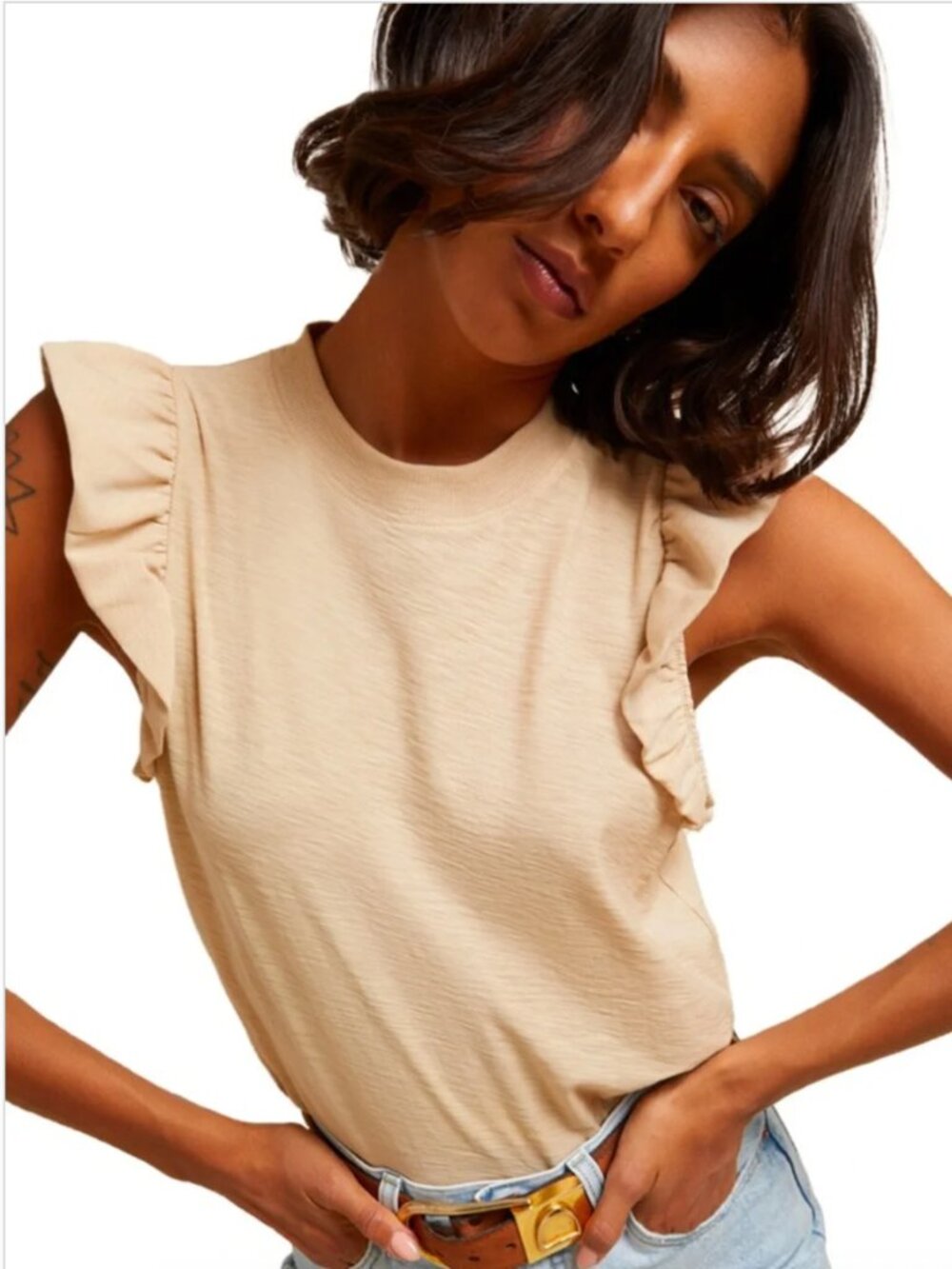 Nation LTD Paulette Ruffle Tank